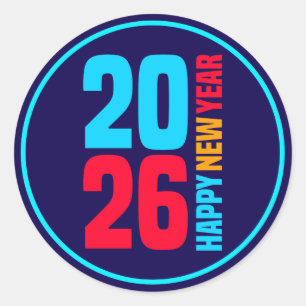 Sticker Rond Bonne année 2026-34568