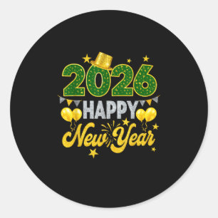 Sticker Rond Bonne année 2026 Famille de jumelage