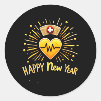 Sticker Rond Bonne année infirmière