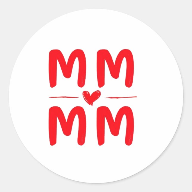 Sticker Rond Bonne carte postale de la fête des mères (Devant)