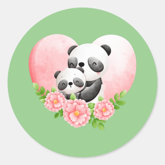 Sticker Rond Bonne Fête des mères pour la meilleure mère (Devant)