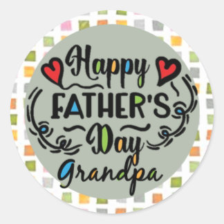 Sticker Rond Bonne Fête des pères - Grand-père