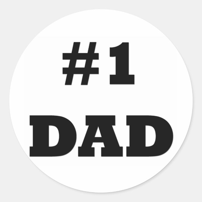 Sticker Rond Bonne Fête des pères - Numéro 1 Papa - #1 Papa (Devant)