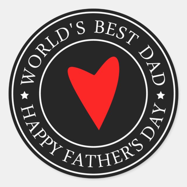 Sticker Rond Bonne Fête des pères - Sceau (Devant)