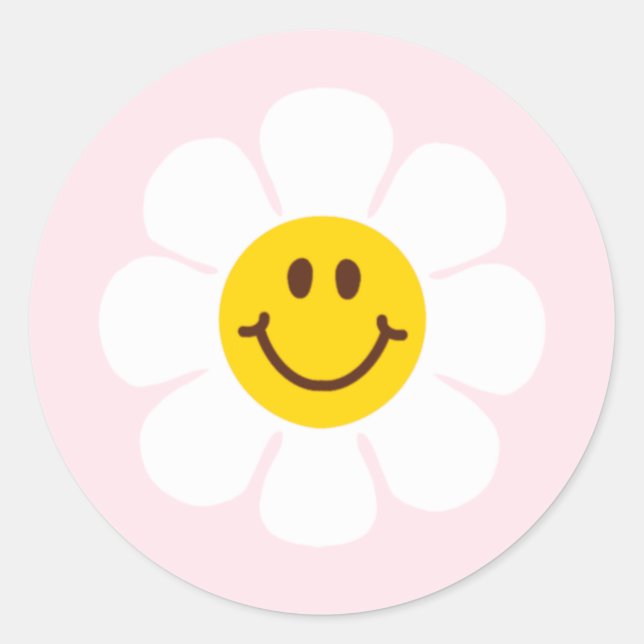 Sticker Rond Bonne Fête Florale Invitation (Devant)