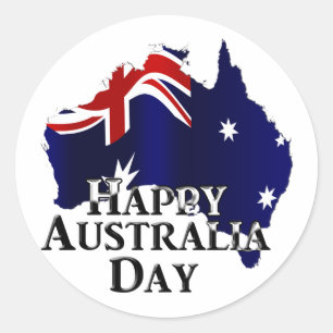 Sticker Rond Bonne fête nationale australienne