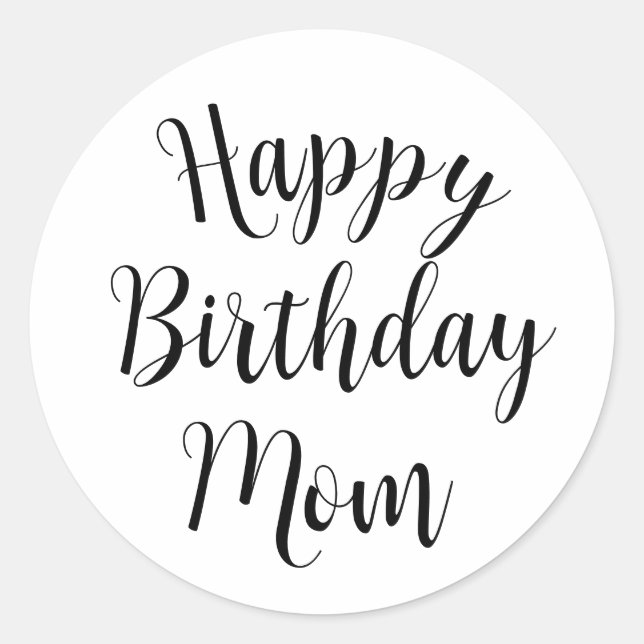 Sticker Rond Bonne maman d'anniversaire (Devant)