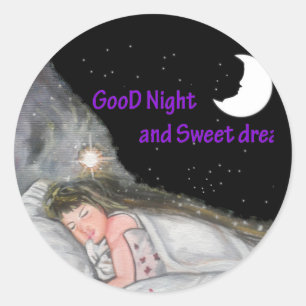 Sticker Rond Bonne nuit
