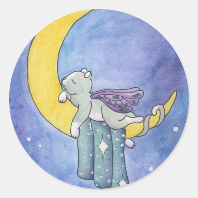 Sticker Rond Bonne nuit (Devant)