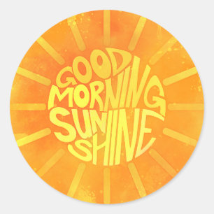 Sticker Rond Bonne nuit, Sunshine !