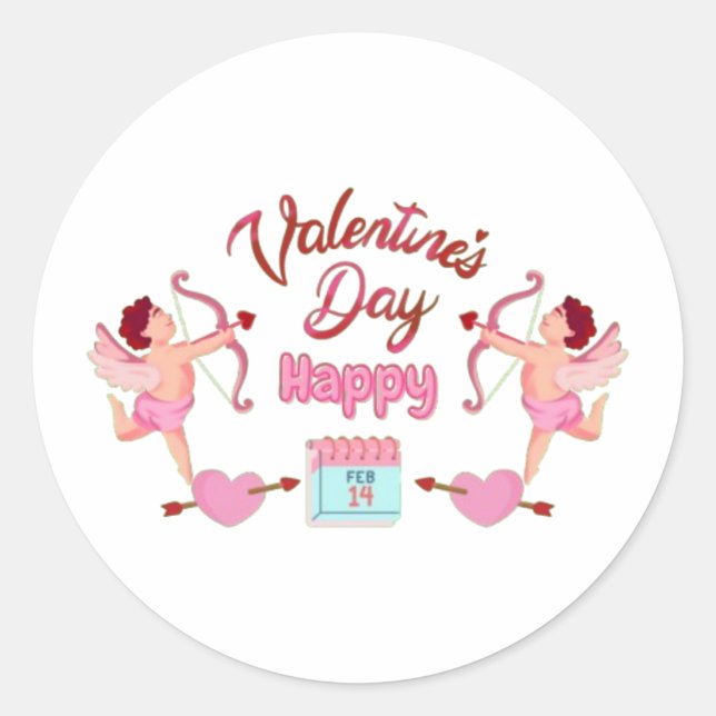 Sticker Rond Bonne Saint Valentin : Cadeaux parfaits pour votre (Devant)