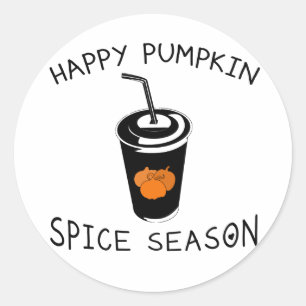 Sticker Rond Bonne saison des épices citrouilles