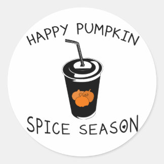 Sticker Rond Bonne saison des épices citrouilles