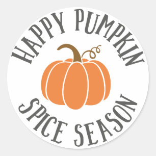 Sticker Rond Bonne saison des épices Citrouilles