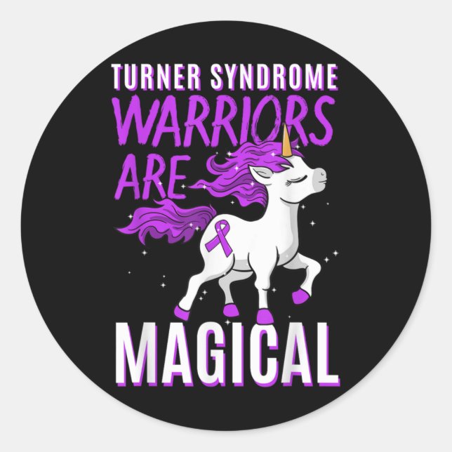Sticker Rond Bonnevie Ullrich Turner Syndrome Awareness 45 X0 T (Devant)