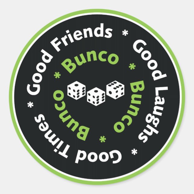 Sticker Rond bons amis du bunco (Devant)