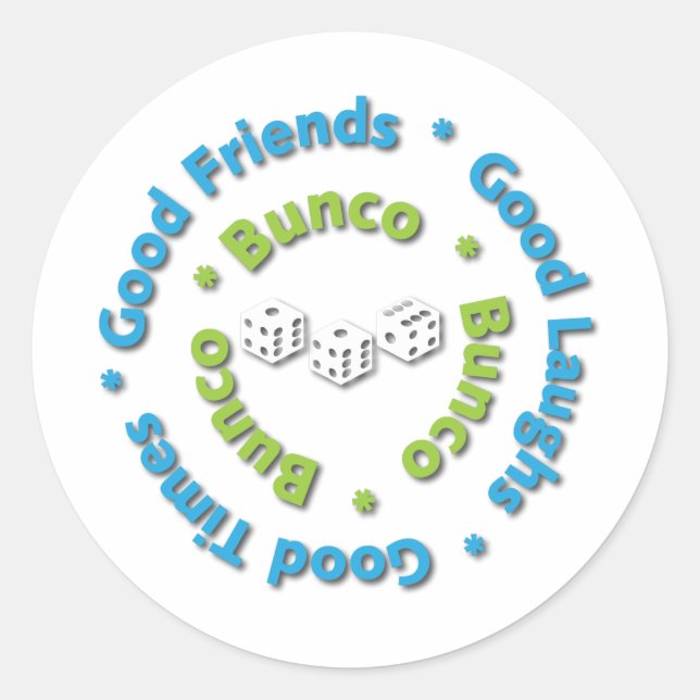 Sticker Rond bons amis du bunco (Devant)