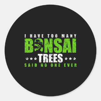 Sticker Rond bonsai arbre japonais jardinage art bouddhiste