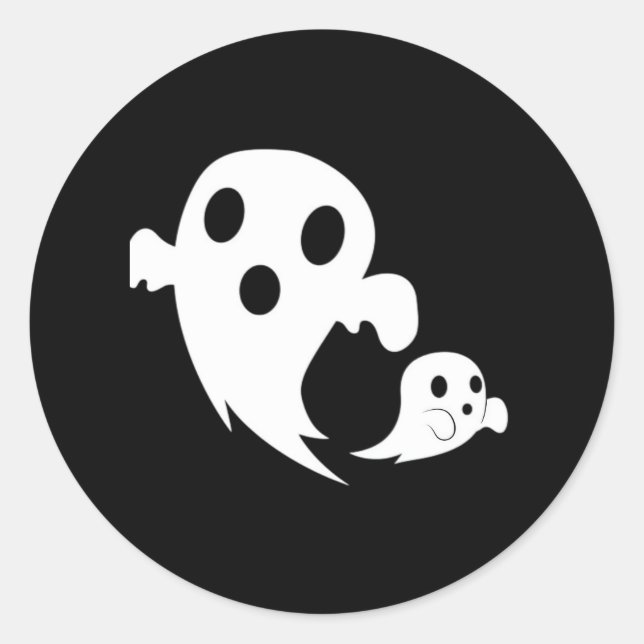 Sticker Rond Boo blanc (Devant)