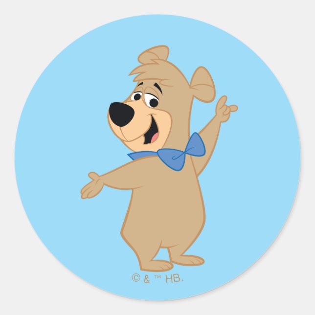 Sticker Rond Boo Boo Bear Armoiries Large (Devant)