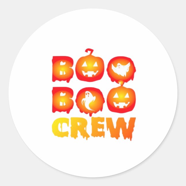 Sticker Rond Boo Boo Crew T-Shirt surdimensionné (Devant)