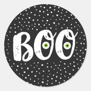Sticker Rond Boo Halloween