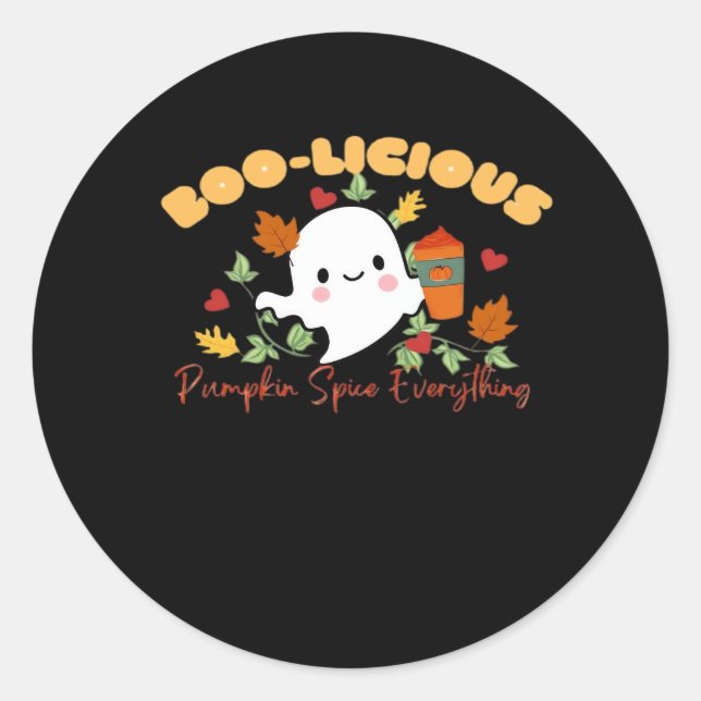 Sticker Rond Boo-Licious épice Citrouille Tout l'essentiel (Devant)