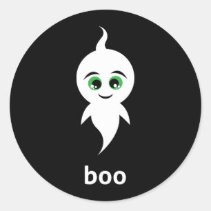 Sticker Rond Boo the Ghost