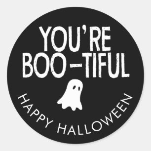 Sticker Rond Boo Tiful Halloween Famille de fête