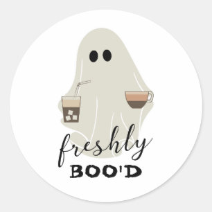 Sticker Rond Boo'd   Halloween Cute Ghost