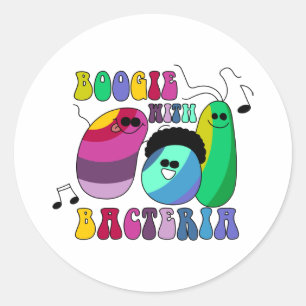Sticker Rond Boogie avec bactérie