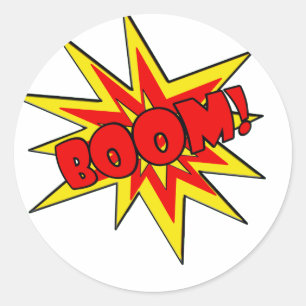 Sticker Rond Boom ! Dessin SFX