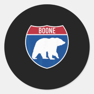 Sticker Rond Boone Caroline du Nord Nc Autoroute Interstate Rou