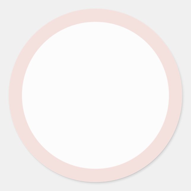 Sticker Rond Bordure de couleur solide rose vierge (Devant)