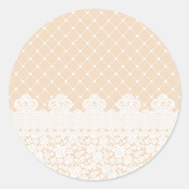 Sticker Rond Bordure de dentelle (Devant)