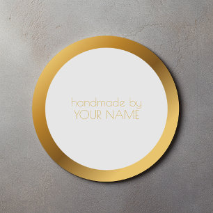 Sticker Rond Bordure dorée