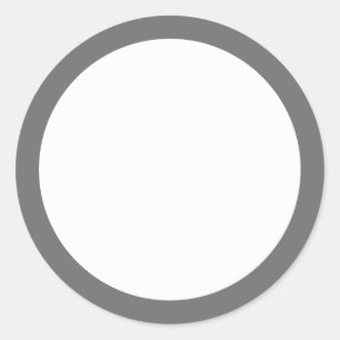 Sticker Rond Bordure gris clair vierge