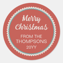 Bordure rouge festonnée Joyeux Noël