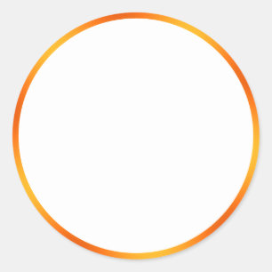 Sticker Rond Bordure simple blanche et orange