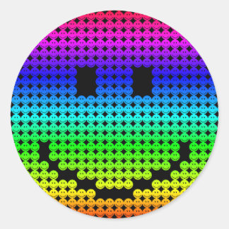 Sticker Rond Borg Rainbow