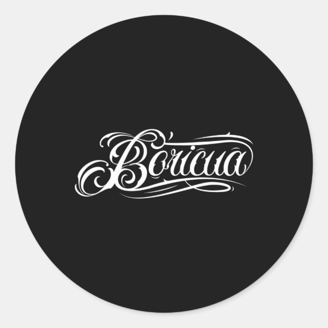 Sticker Rond Boricua Porto Rico (Devant)