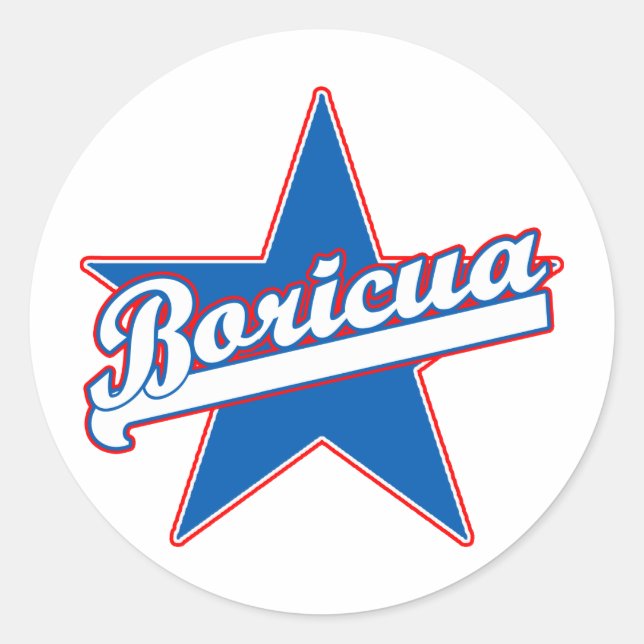 Sticker Rond Boricua Produits et T-shirts (Devant)
