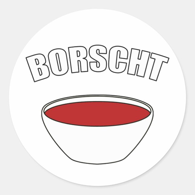 Sticker Rond Borscht (Devant)