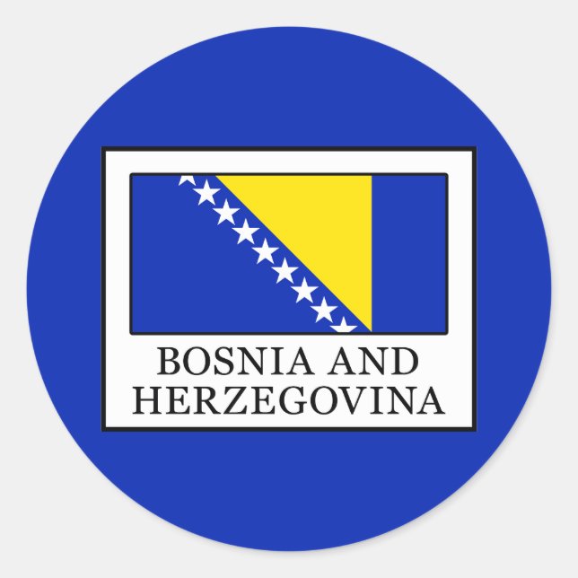 Sticker Rond Bosnie-Herzégovine (Devant)