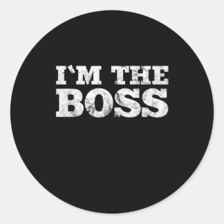 Sticker Rond Boss Boss Company Drôle Dire