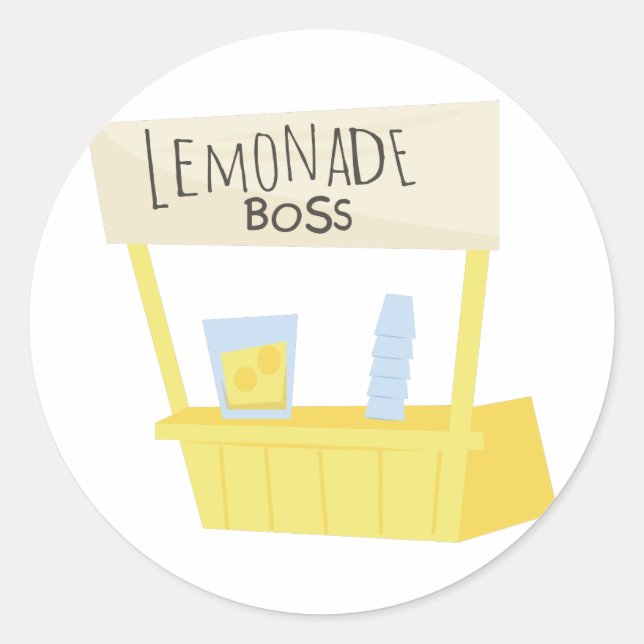 Sticker Rond Boss de limonade (Devant)