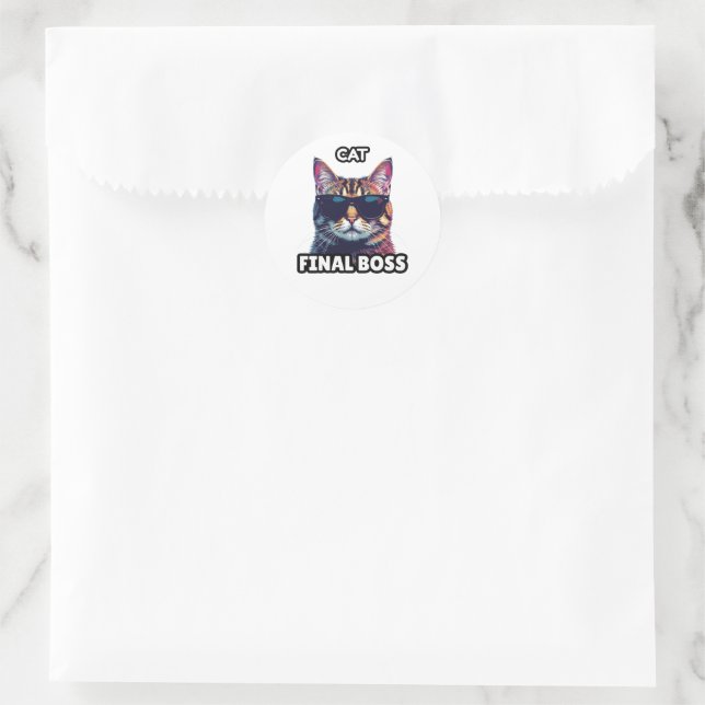 Sticker Rond Boss final Chat (Sac)
