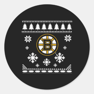 Sticker Rond Boston Bruins Vacances de Noël moche