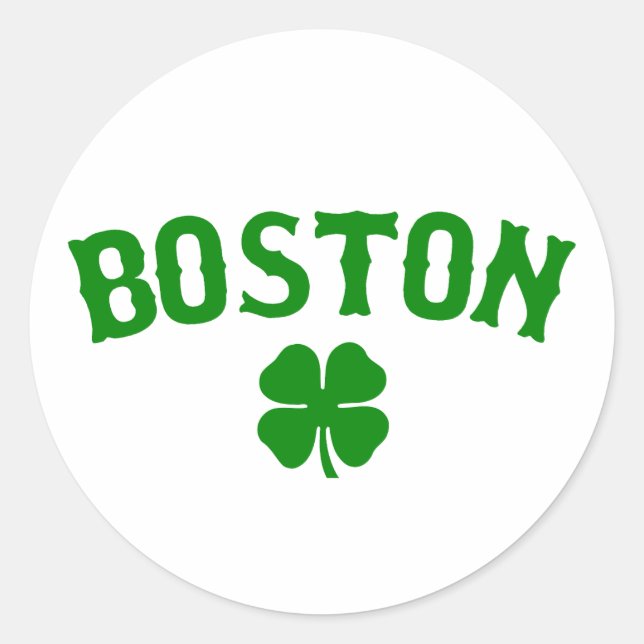 Sticker Rond Boston Irish (Devant)