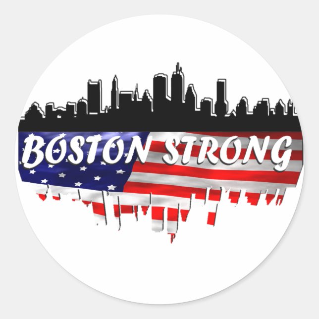 Sticker Rond Boston Strong (Devant)